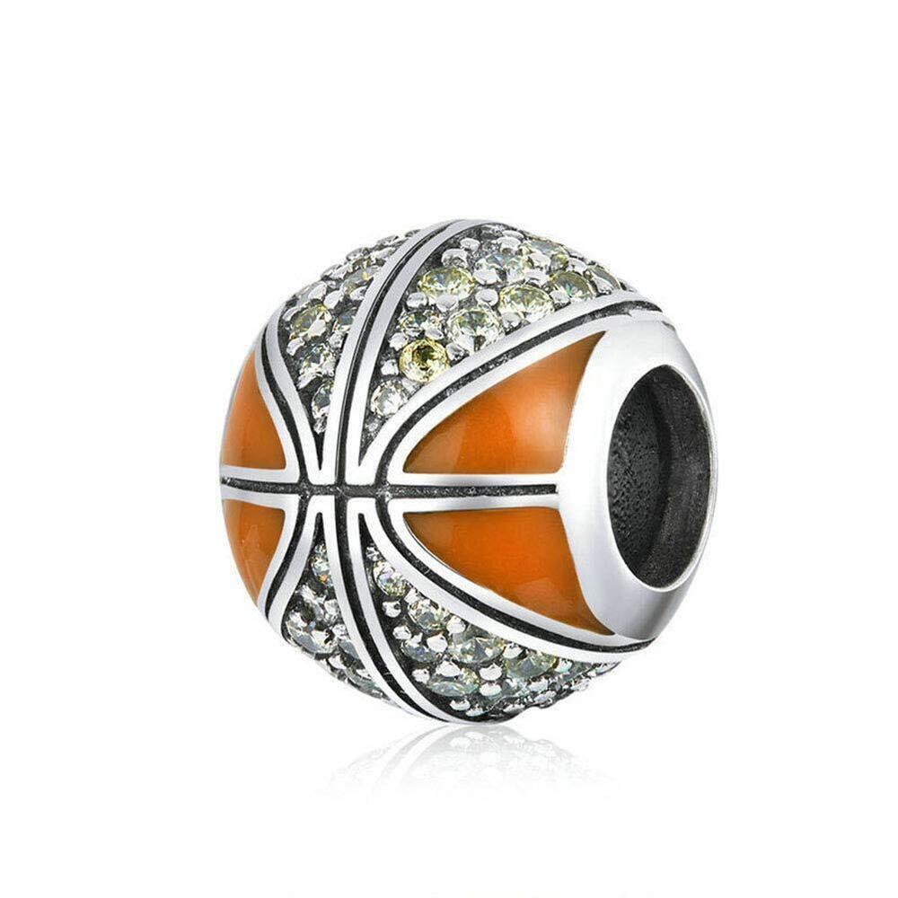 5810 Basketball Charm 925 Sterling Silver Sport Charm Volleyball Baseball